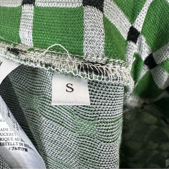 Stine Goya Marc Pants Womens Small Green  Retro Check Pull On Trousers - Picture 8 of 12